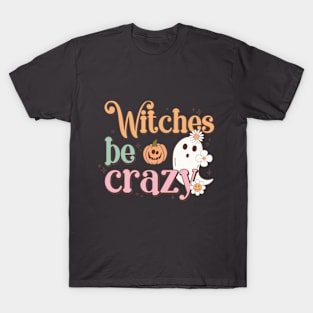 Crazy Witches Pink Halloween T-Shirt